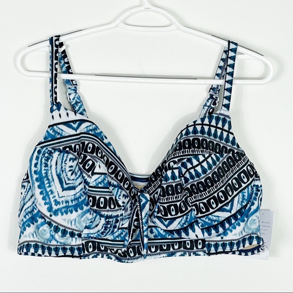 NWT Swim By Cacique Underwire Bikini Top  40DD Rockabilly Pin-Up